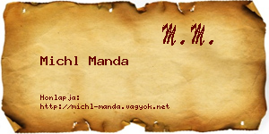 Michl Manda névjegykártya